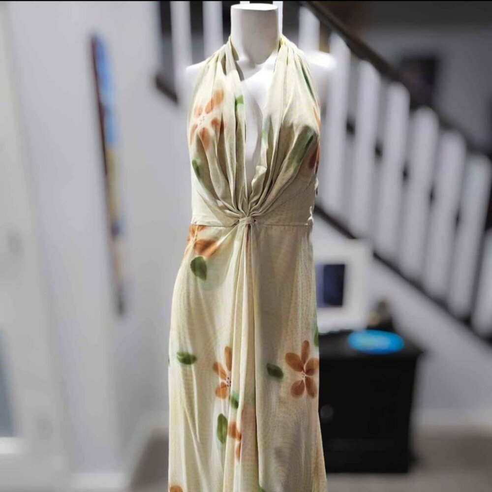 EUC Size 8 Flawless Silk Backless Gown